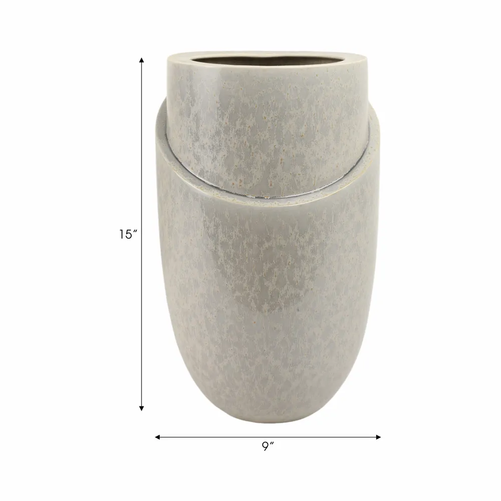 GREYSONSTONE GRAY VASE 15 (IN)