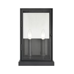 Foundation 15'' High 2-Light Outdoor Sconce - Matte Black 3