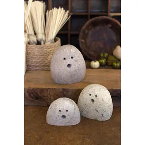 Set of 3 Tabletop River Rock Ghosts 2