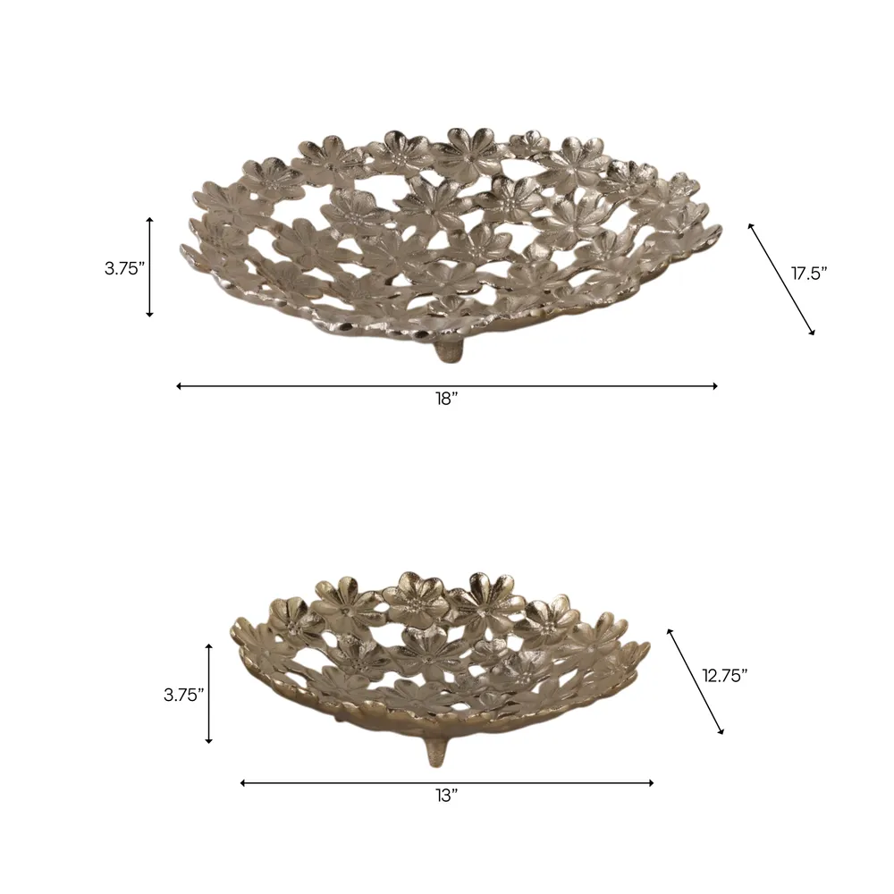 LYNNFORD SET OF 2 GOLD BOWLS 4 (IN)