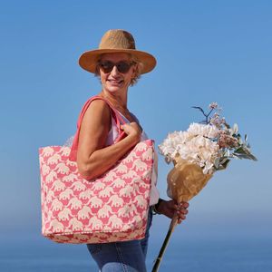 Elephants Canvas Carryall Tote Bag 3