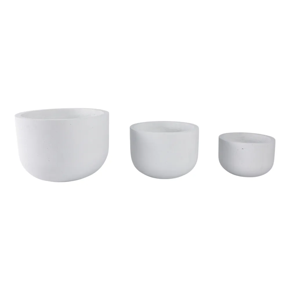 KIRA SET OF 3 WHITE PLANTER 11 (IN)