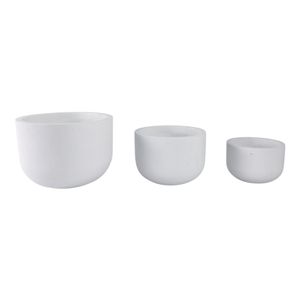 KIRA SET OF 3 WHITE PLANTER 11 (IN) 3
