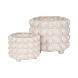 KIRBYHAM SET OF 2 WHITE PLANTER 10 (IN) 4