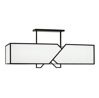 Moiselle 48″ Wide 6-Light Linear Chandelier - Matte Black
