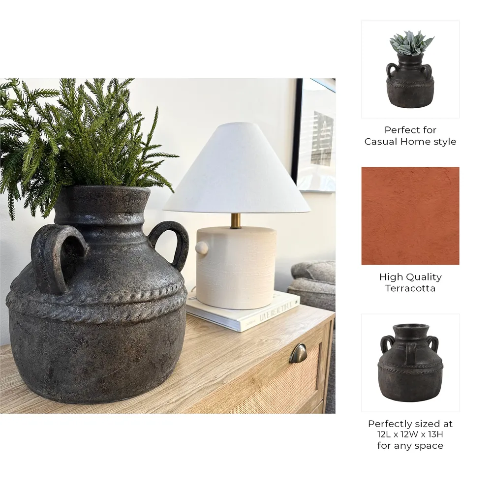 NOELWIND BLACK VASE 12 (IN)
