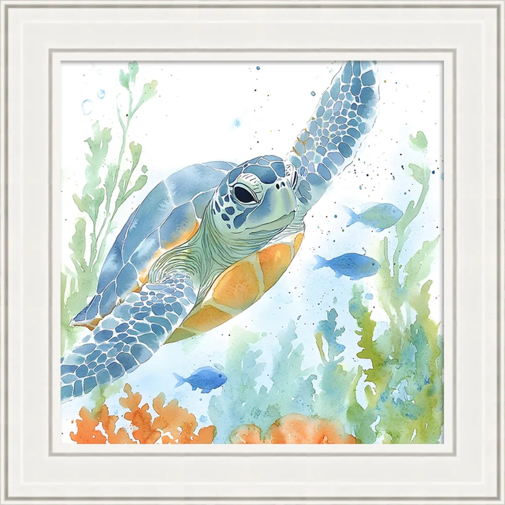 Gel Print with White Beveled Frame
