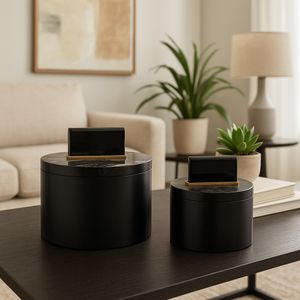ELROYSIDE SET OF 2 BLACK BOXES 6 (IN) 12