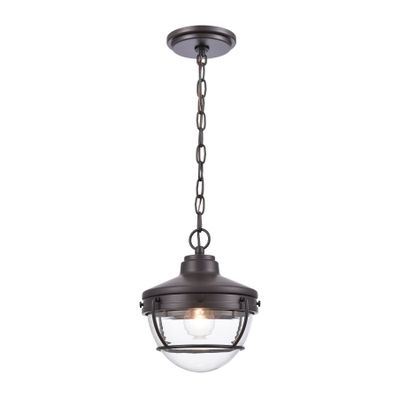Eastport 9″ Wide 1-Light Outdoor Pendant - Oil Rubbed Bronze