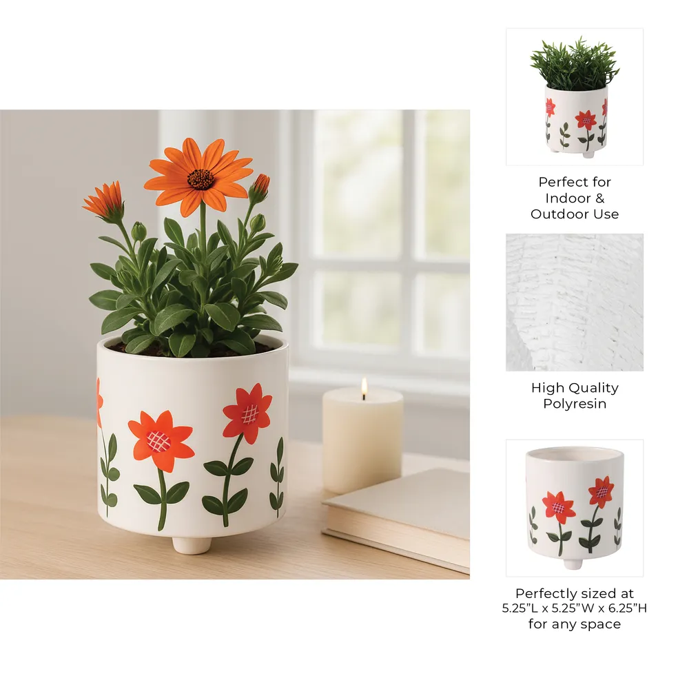 ALMAWAY WHITE PLANTER 6 (IN)