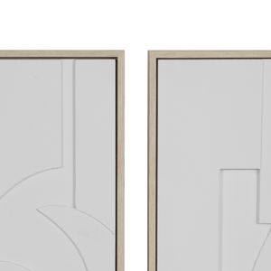 BRONSONSHAW SET OF 3 WHITE ART 24 (IN) 8