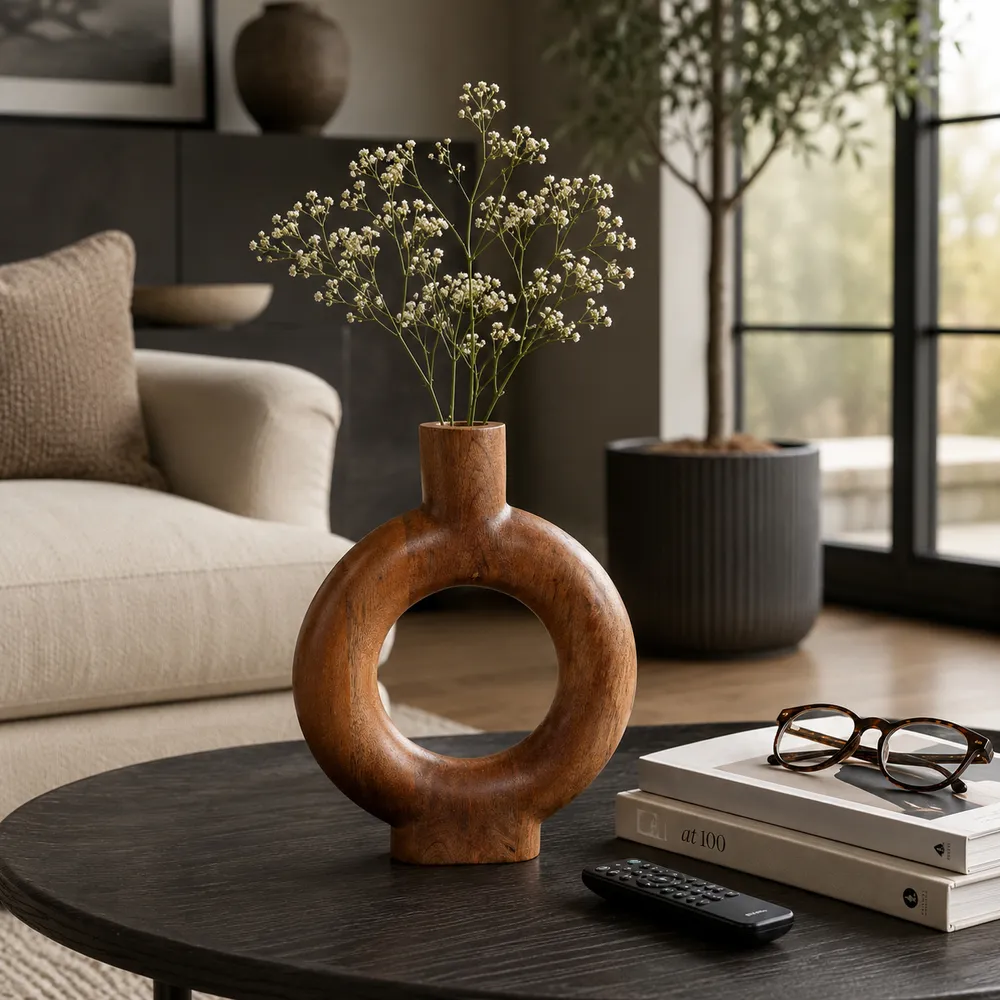 DRAPERWELL BROWN VASE 12 (IN)