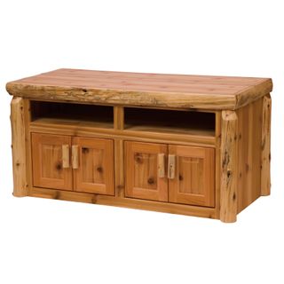 Cedar Log Widescreen Television Stand - Vintage