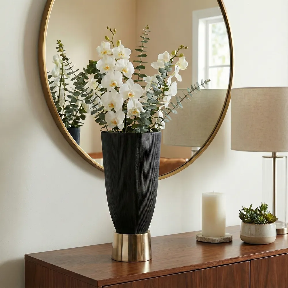 SHAWCREST BLACK VASE 16 (IN)