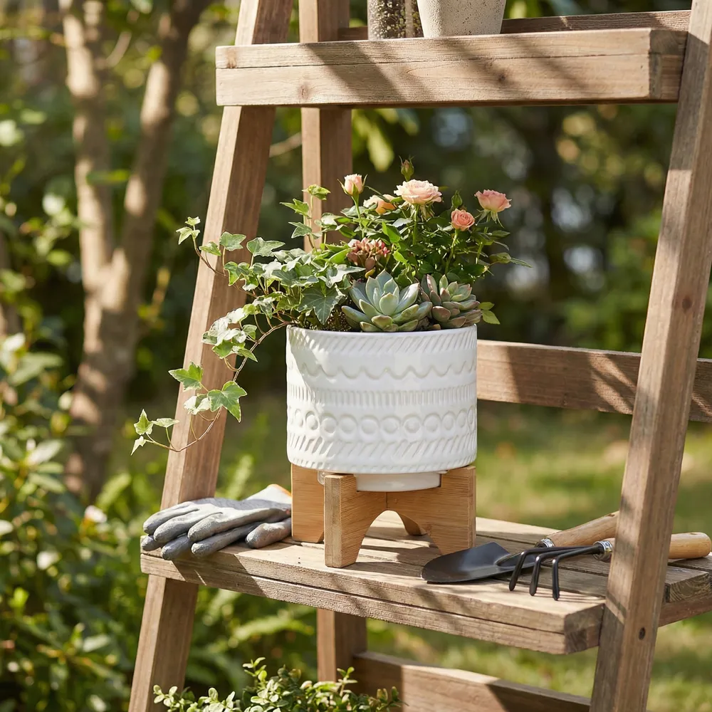 DORSETPORT WHITE PLANTER 8 (IN)