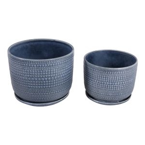 FIONAOAK SET OF 2 BLUE PLANTER 10 (IN) 6