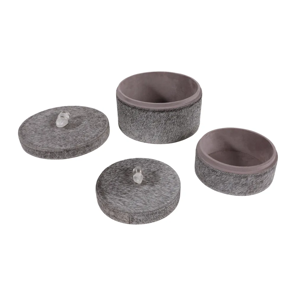 GERBERBEACH SET OF 2 GRAY BOXES 5 (IN)