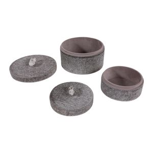 GERBERBEACH SET OF 2 GRAY BOXES 5 (IN) 4