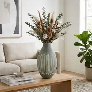 DESMONDCROSS GREEN GLASS VASE 17 (IN) 10