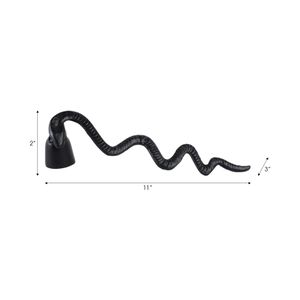 11X3" METAL SNAKE CANDLE SNUFFER, BLACK 9