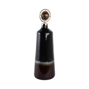GRAYDONWIND BROWN GLASS VASE 26 (IN) 3