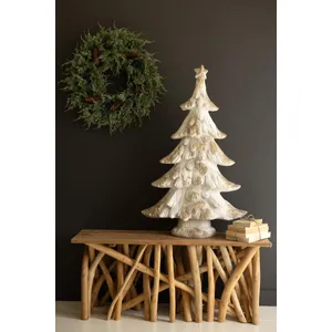 Antique White Faux Concrete Christmas Tree 1