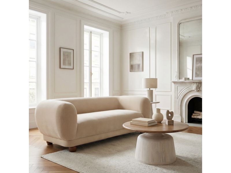 Goblet Coffee Table Brown & White 2