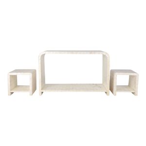 DERMOTHOLM SET OF 3 IVORY CONSOLES 47 (IN) 7
