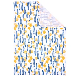 Seaside Sardines Cotton Kitchen Towels (Set of 3) 7