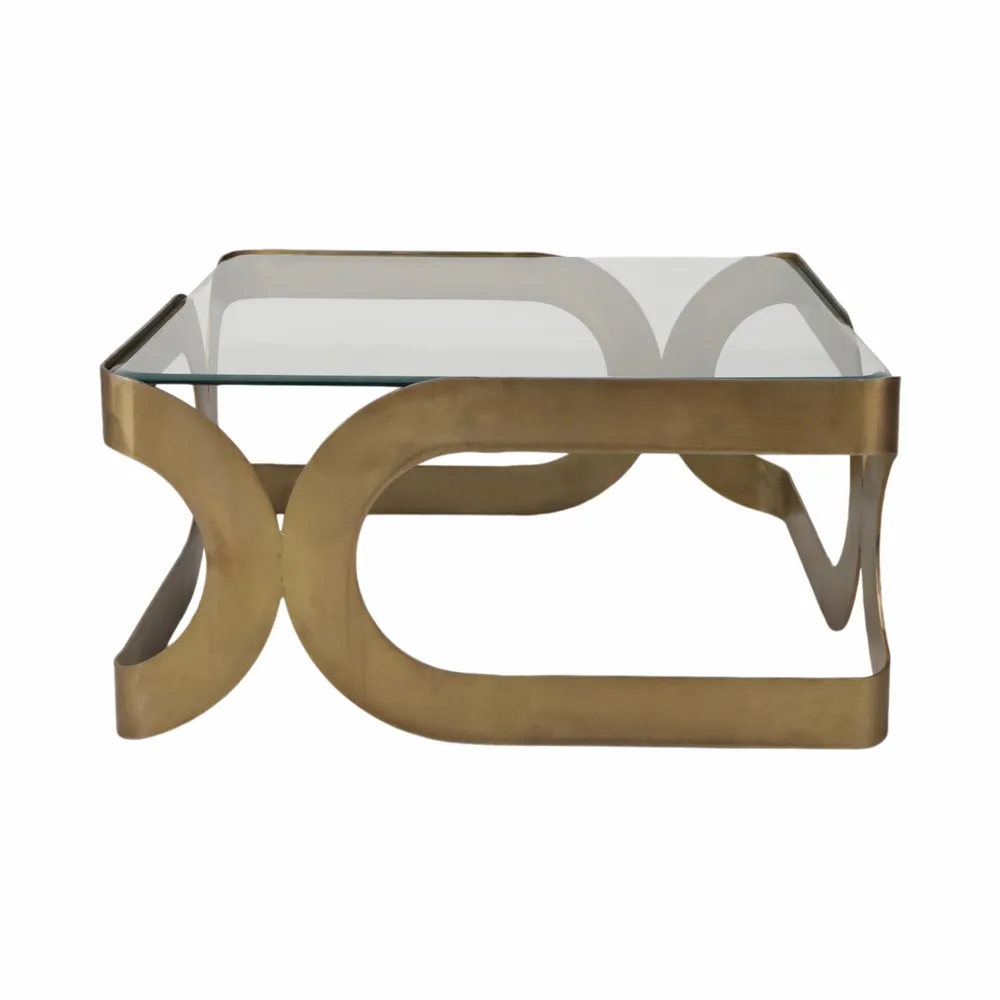 EMMETVIEW GOLD COFFEE TABLE 15 (IN)