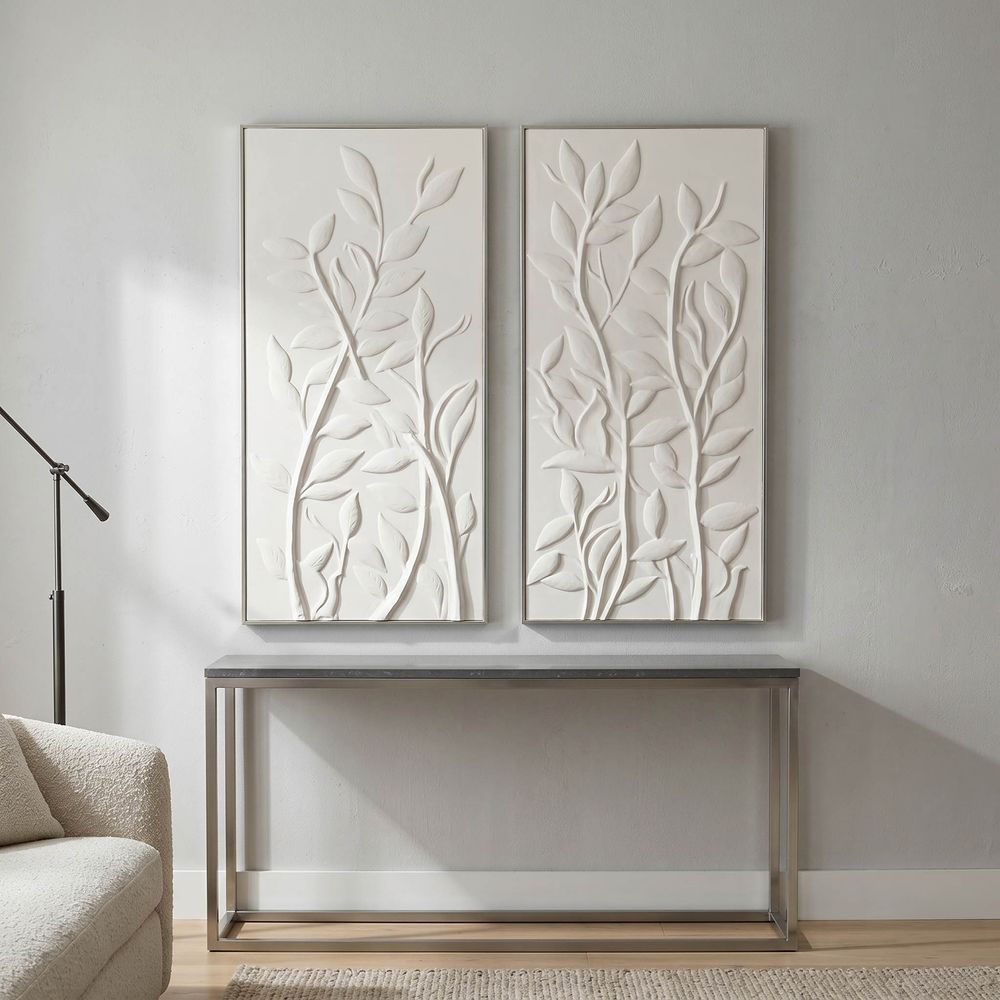 GLENNSTONE SET OF 2 WHITE ART 49 (IN)