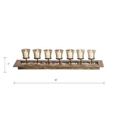 Firenza Candleholder Centerpiece - Natural