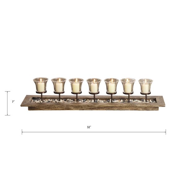 Firenza Candleholder Centerpiece - Natural