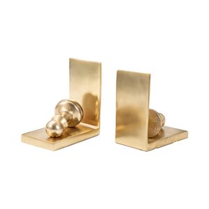 BECKETTPARK SET OF 2 GOLD BOOKENDS 6 (IN) 4