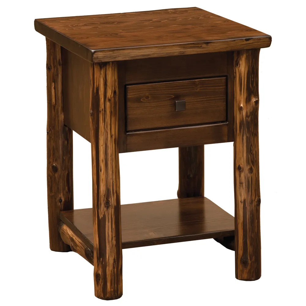 Headwaters One Drawer Nightstand with Shelf - Coffee
