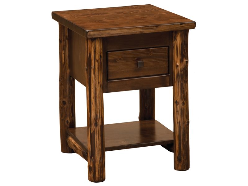 Headwaters One Drawer Nightstand with Shelf - Coffee 2