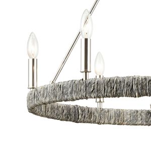 Abaca 27'' Wide 6-Light Chandelier - Polished Nickel 4
