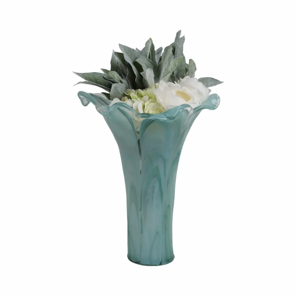 HARDENPORT BLUE GLASS VASE 15 (IN)
