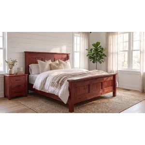 Heritage Oak Haven Cal King Bed with Low Profile Footboard 2
