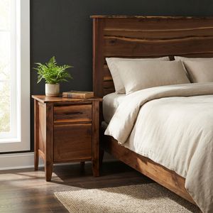 Heartland Walnut Enclosed Nightstand 1