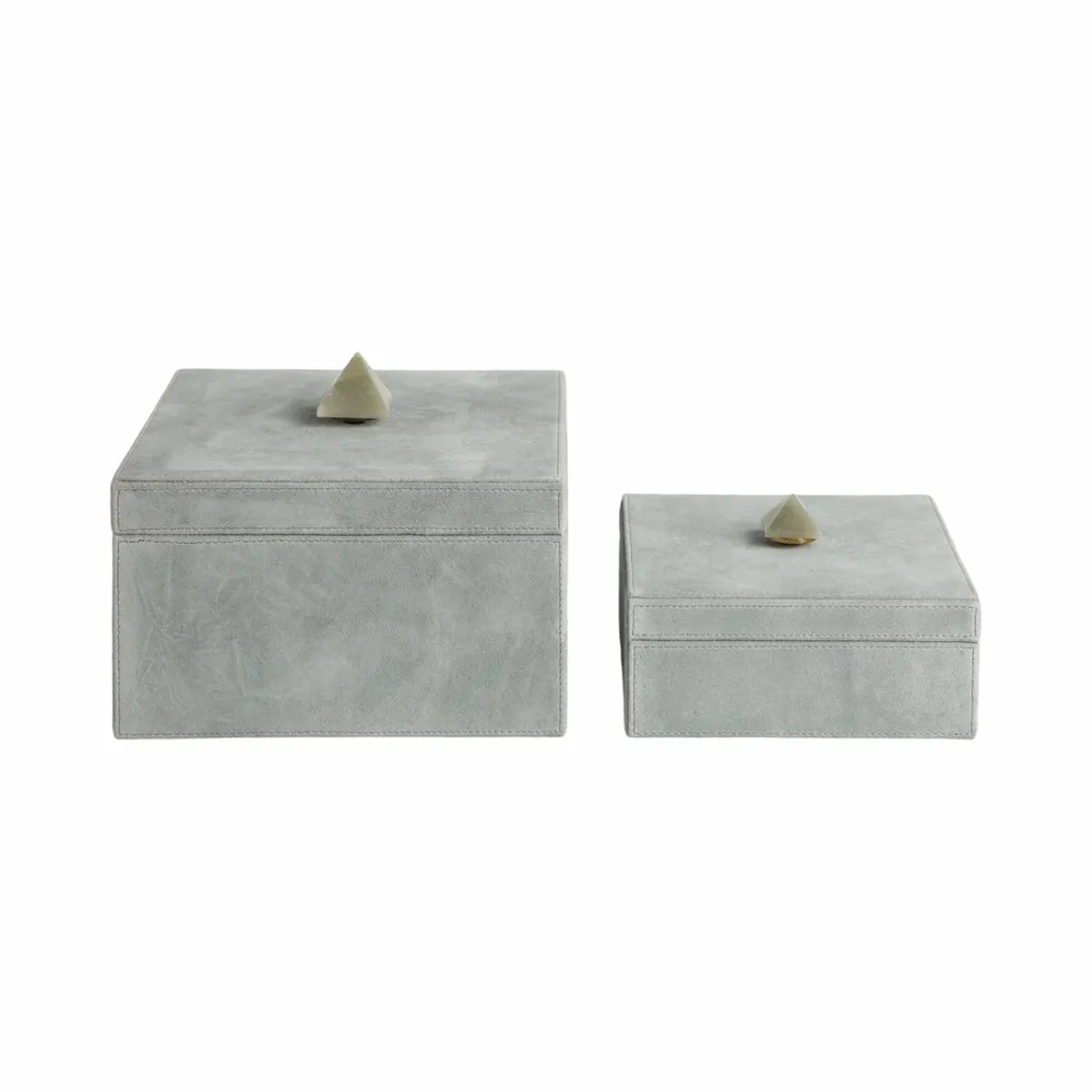 DEANTON SET OF 2 GRAY BOXES 7 (IN)