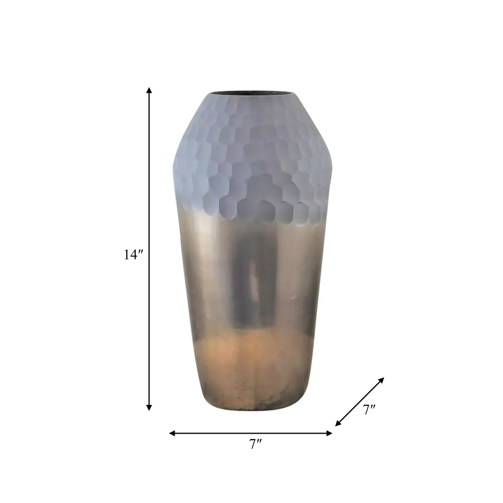 DAYTONSHAW BRONZE GLASS VASE 14 (IN)