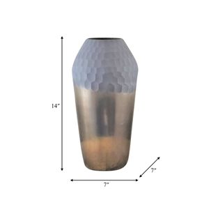 DAYTONSHAW BRONZE GLASS VASE 14 (IN) 10