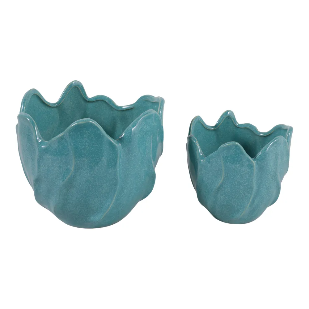 DRYDENRUN SET OF 2 BLUE PLANTER 7 (IN)