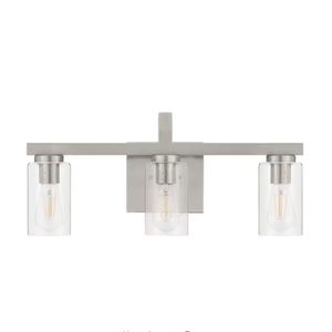 Melina 22'' Wide 3-Light Vanity Light - Brushed Nickel 1