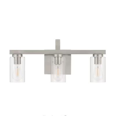 Melina 22″ Wide 3-Light Vanity Light - Brushed Nickel