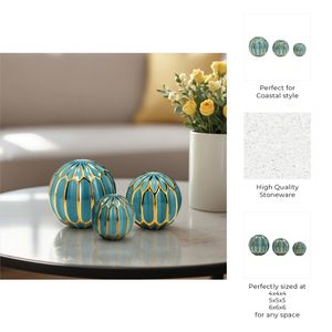 IVYPARK SET OF 3 BLUE ORBS 6 (IN) 11