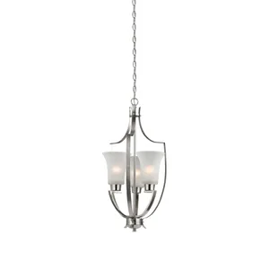 Foyer 15'' Wide 3-Light Chandelier - Brushed Nickel 1