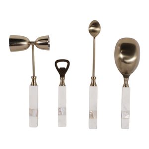 RYECROSS SET OF 4 WHITE BAR ACCESSORIES 2 (IN) 5