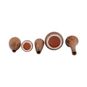 PAXTON SET OF 5 BROWN VASES 8 (IN) 7